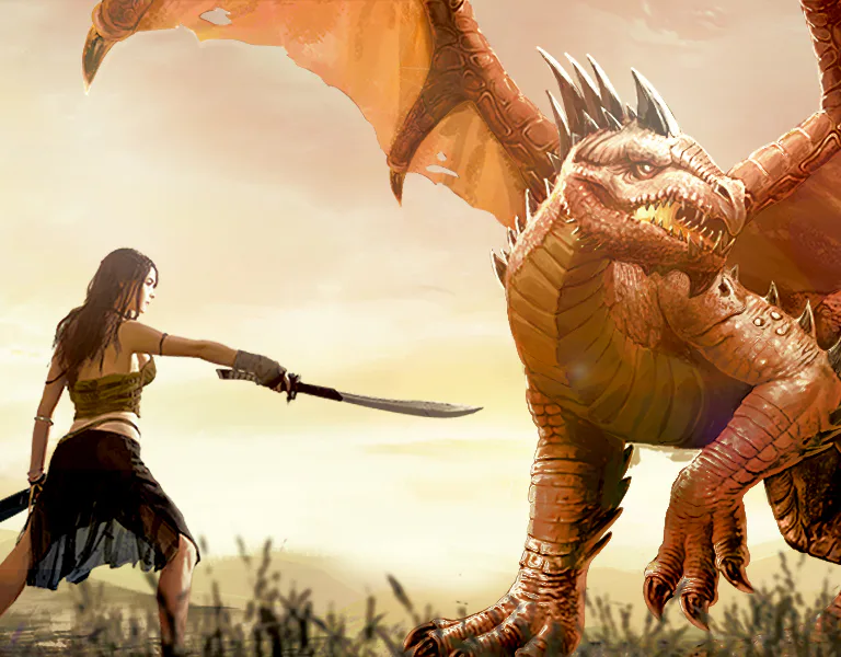 Dragon rider preparing for flight