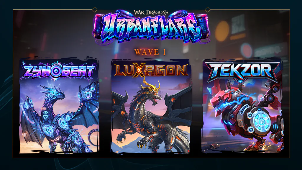 War Dragons Urbanflare dragons Zynobert, Luxagon and Tekzor